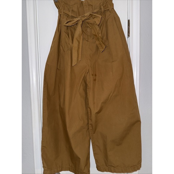 Anthropologie Pants - anthropologie Kimchi Blue Pants Women's Size 8 Paper Bag Brown Khaki Wide Leg